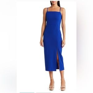 NWT - Meloday’s techno crepe square beck dress